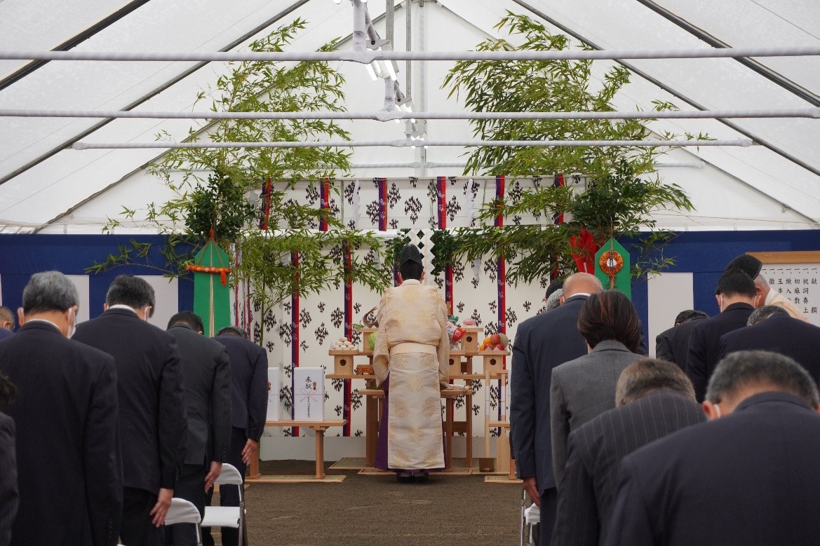 田園調布中央病院の地鎮祭の様子